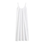 Toteme Scoop poplin dress in White