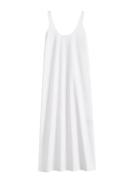 Totême Scoop poplin dress in White - Dresses - Scandinavian Minimalist Luxury at Luxury Shoes 