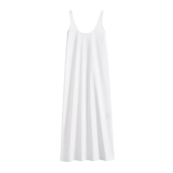 Toteme Scoop poplin dress in White