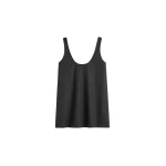 Toteme Scoop poplin tank in Black Top