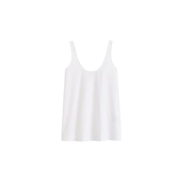 Toteme Scoop poplin tank in White Top