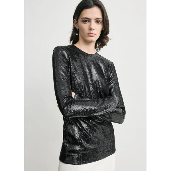 Toteme Sequin top in Black, view 5