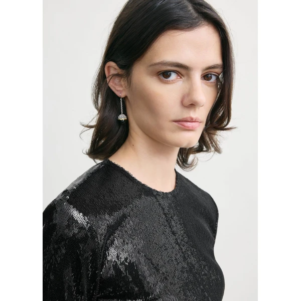 Toteme Sequin top in Black, view 6