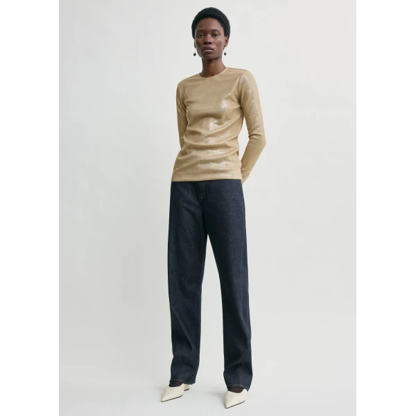 Toteme Sequin top in Latte, view 2