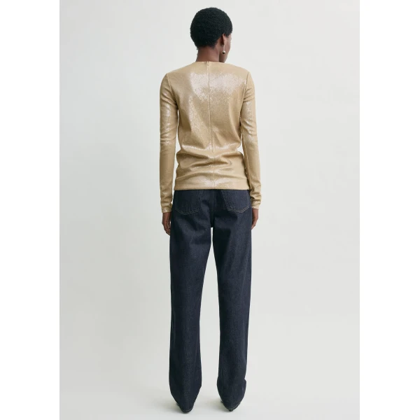 Toteme Sequin top in Latte, view 4