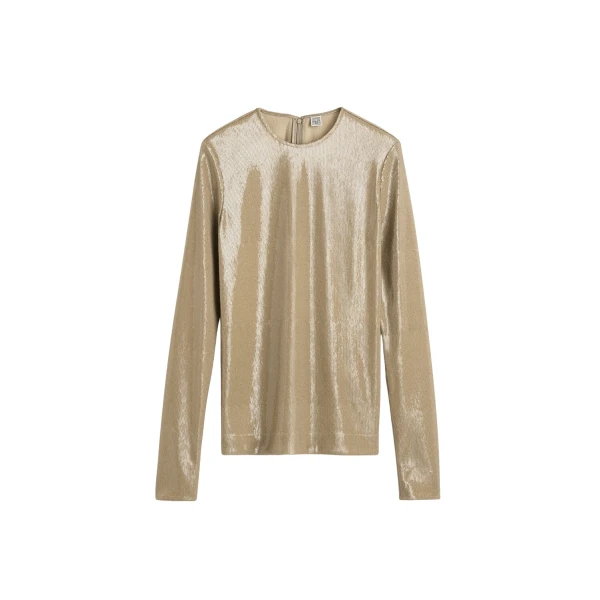 Toteme Sequin top in Latte