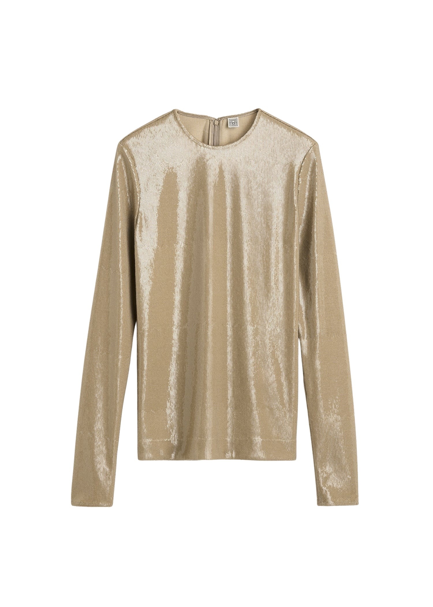 Totême Sequin top in Latte - Tops - Scandinavian Minimalist Luxury at Luxury Shoes 