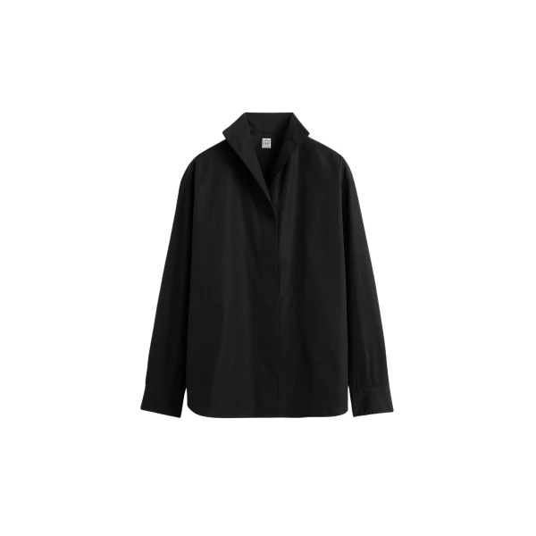 Toteme Sharp poplin shirt in Black
