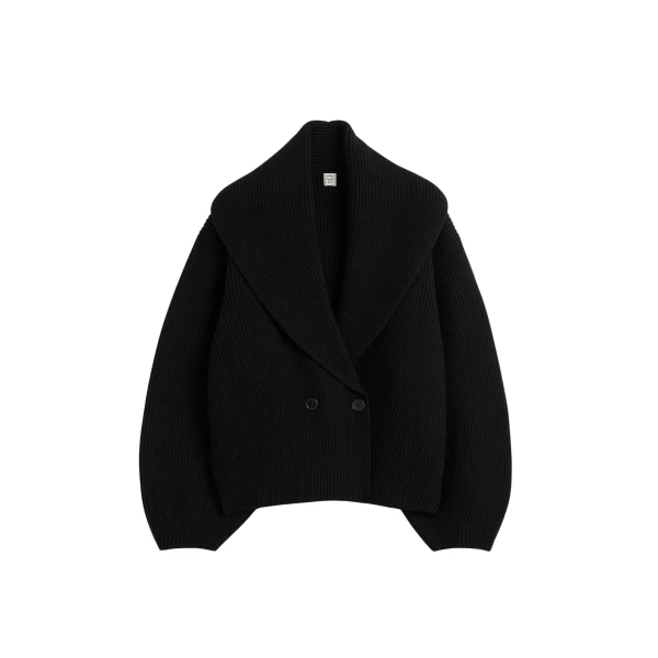 Toteme Shawl-lapel cardigan in Black