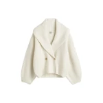 Toteme Shawl-lapel cardigan in Milk