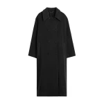Toteme Shield coat charcoal in Charcoal melange