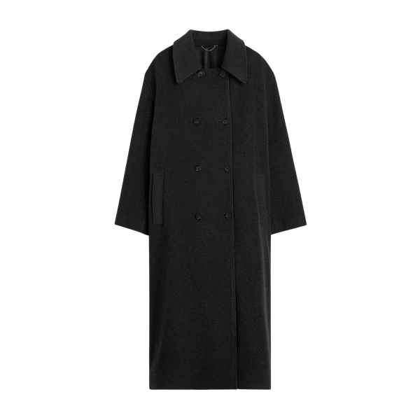Toteme Shield coat charcoal in Charcoal melange