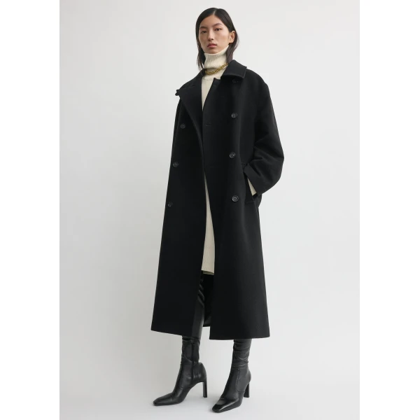 Toteme Shield coat in Black, view 6