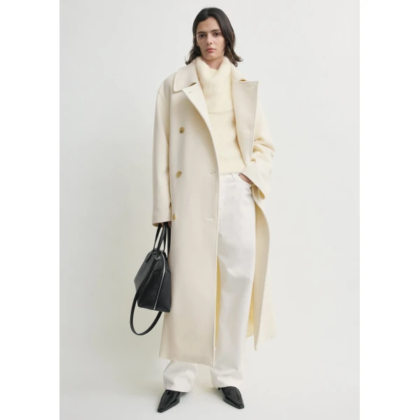 Toteme Shield coat in Ecru, view 2