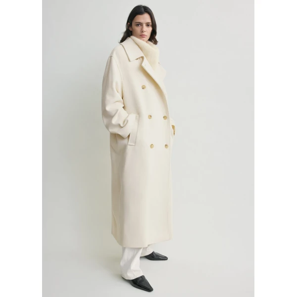 Toteme Shield coat in Ecru, view 3