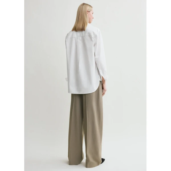 Toteme Signature cotton shirt in White, view 4