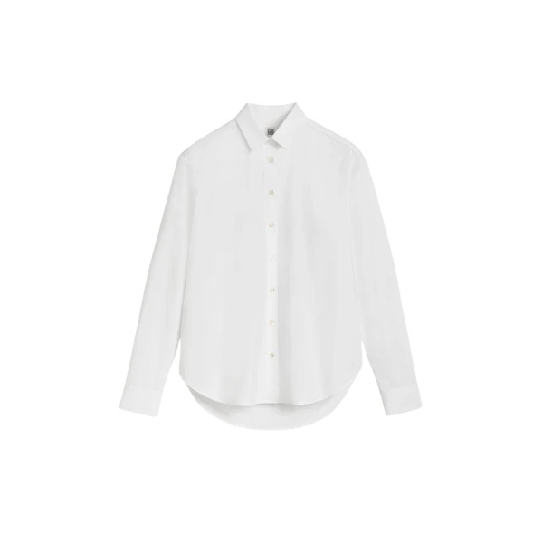 Toteme Signature cotton shirt in White