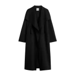 Toteme Signature doublé coat in Black