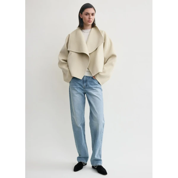 Toteme Signature doublé jacket in Peanut, view 2