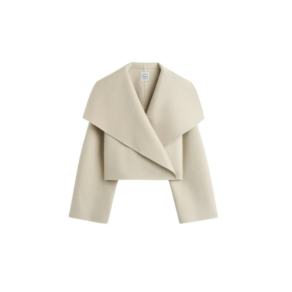 Toteme Signature doublé jacket in Peanut