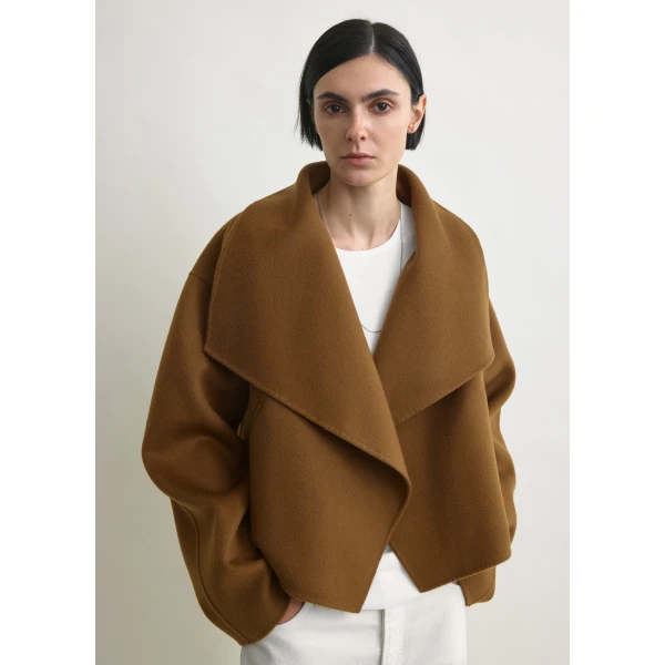 Toteme Signature doublé jacket in Tobacco, view 2