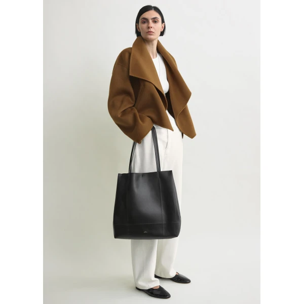Toteme Signature doublé jacket in Tobacco, view 3