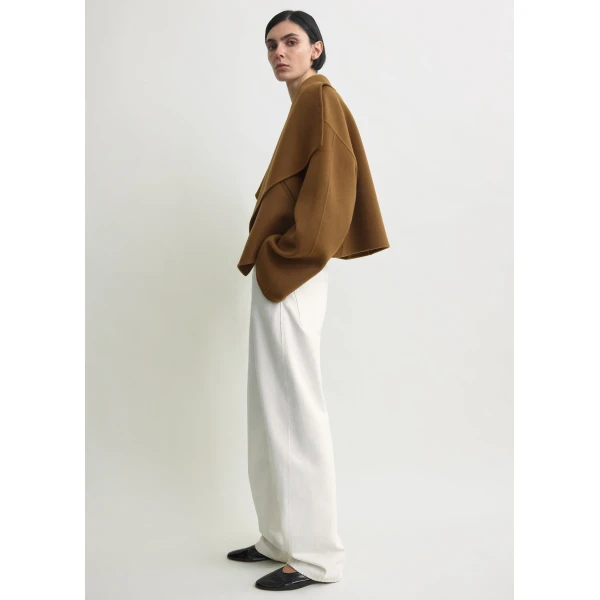 Toteme Signature doublé jacket in Tobacco, view 4