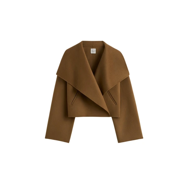 Toteme Signature doublé jacket in Tobacco