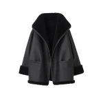 Toteme Signature shearling jacket in Black