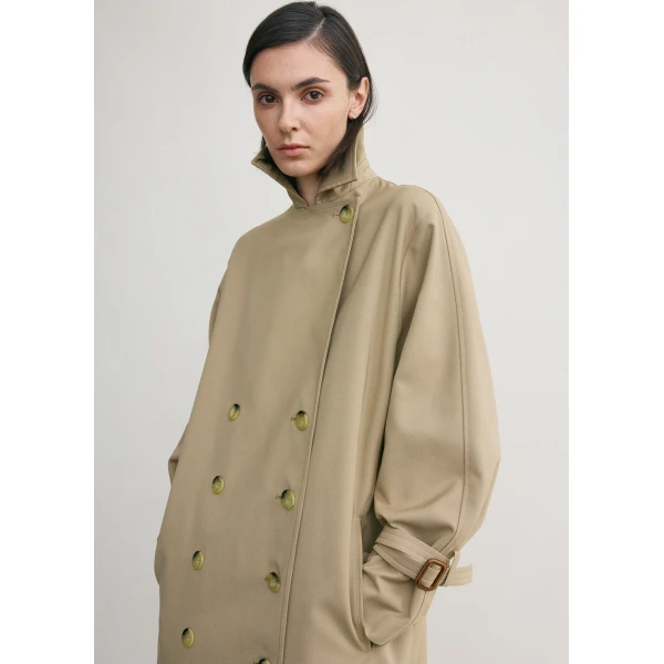 Toteme Signature trench in Khaki Coat, view 6