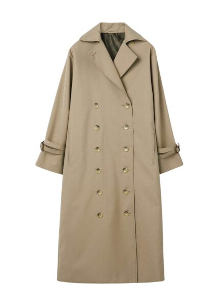 Totême Signature trench in Khaki - Coats - Scandinavian Minimalist Luxury at Luxury Shoes 