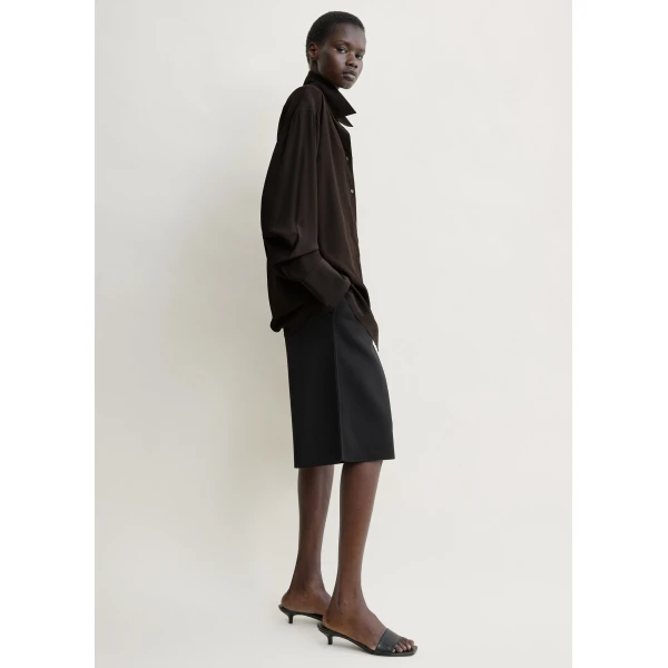 Toteme Silk crepe shirt in Brown, view 3