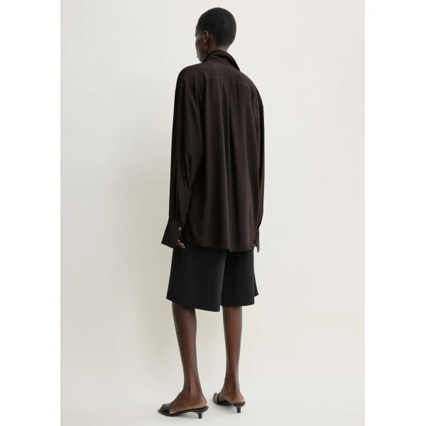 Toteme Silk crepe shirt in Brown, view 4