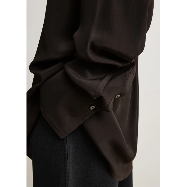 Toteme Silk crepe shirt in Brown, view 6