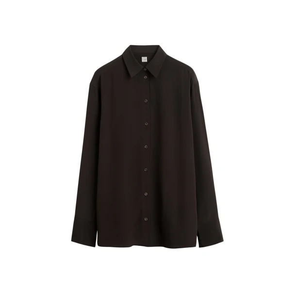 Toteme Silk crepe shirt in Brown