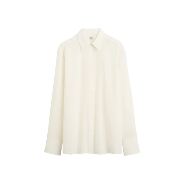 Toteme Silk crepe shirt in Off-white
