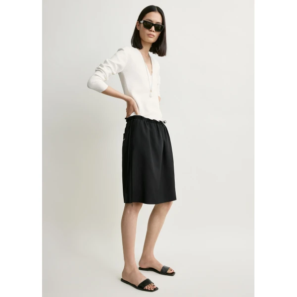Toteme Silk pj skirt in Black, view 2