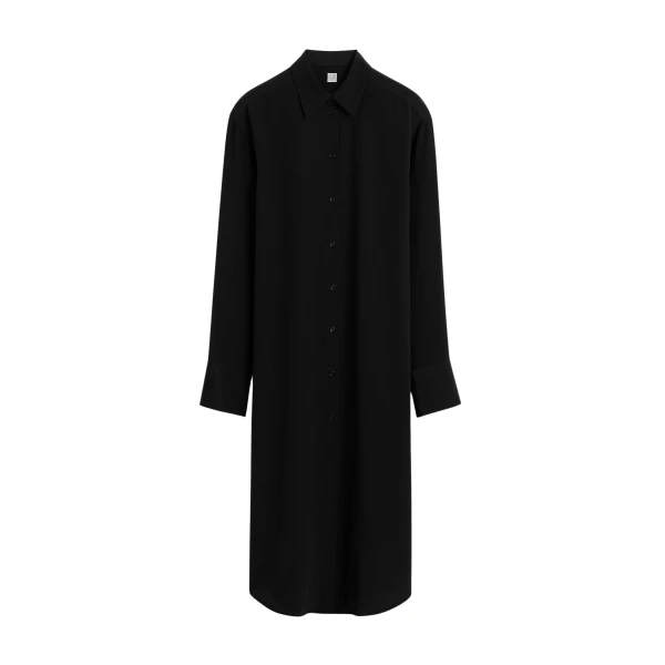 Toteme Silk shirtdress in Black Dress