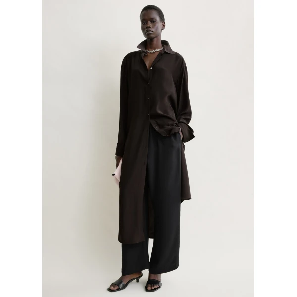 Toteme Silk shirtdress in Brown Dress, view 2