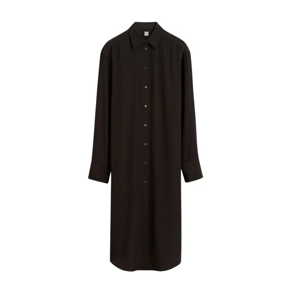 Toteme Silk shirtdress in Brown Dress