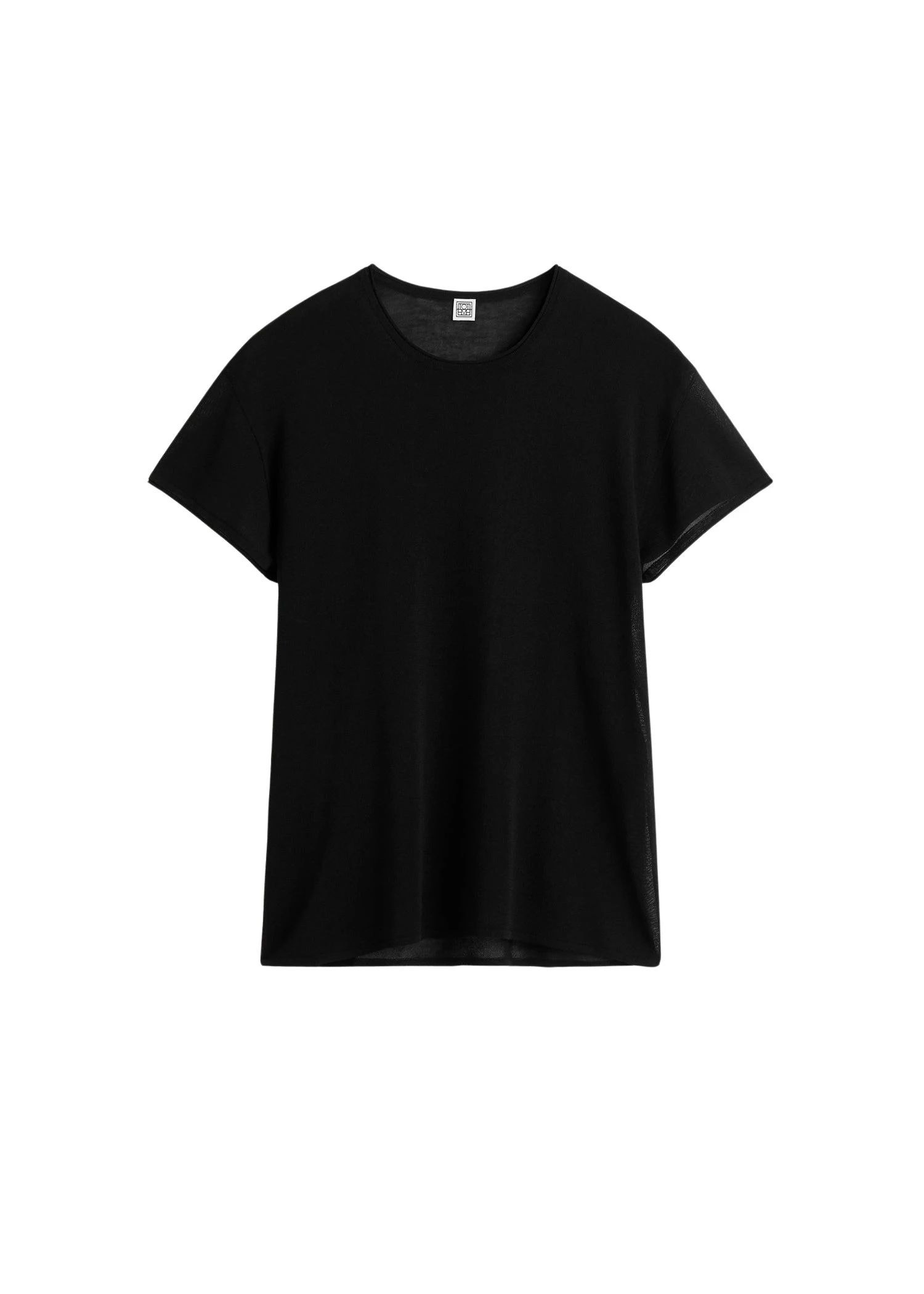 Toteme Silk tee in Black Knit