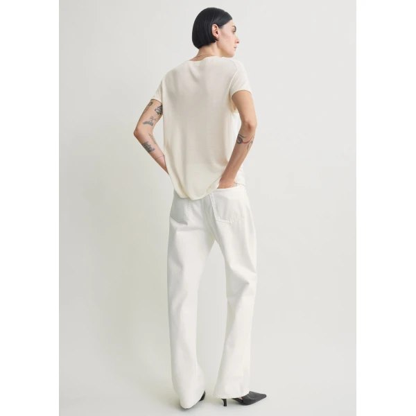 Toteme Silk tee in Ecru Knit, view 4
