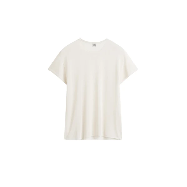 Toteme Silk tee in Ecru Knit