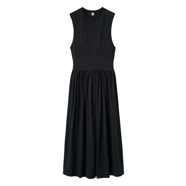Toteme Sleeveless cotton tee dress in Black