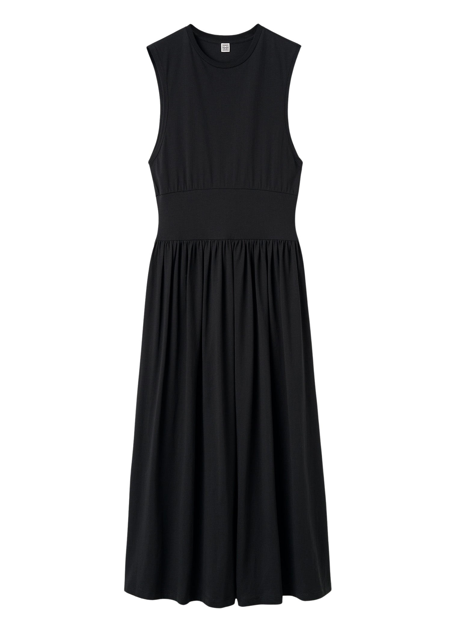 Totême Sleeveless cotton tee dress in Black - Dresses - Scandinavian Minimalist Luxury at Luxury Shoes 