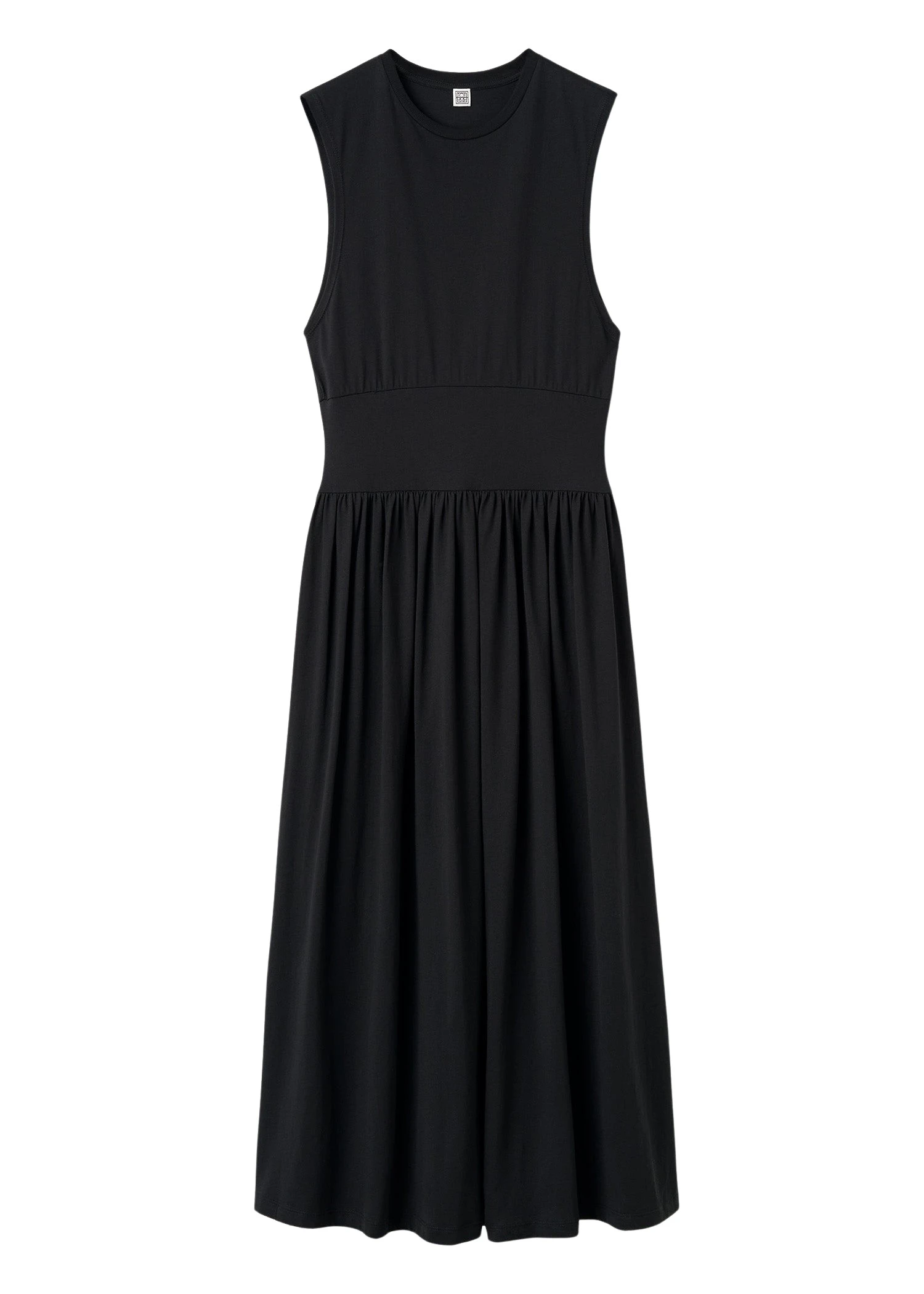 Toteme Sleeveless cotton tee dress in Black
