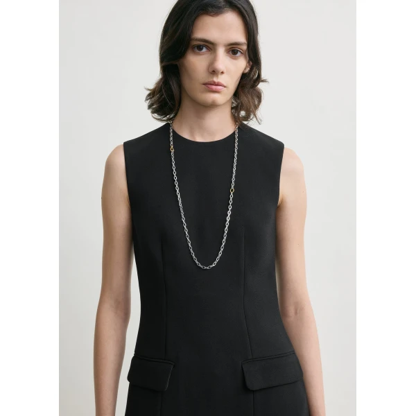 Toteme Sleeveless pocket top in Black, view 5