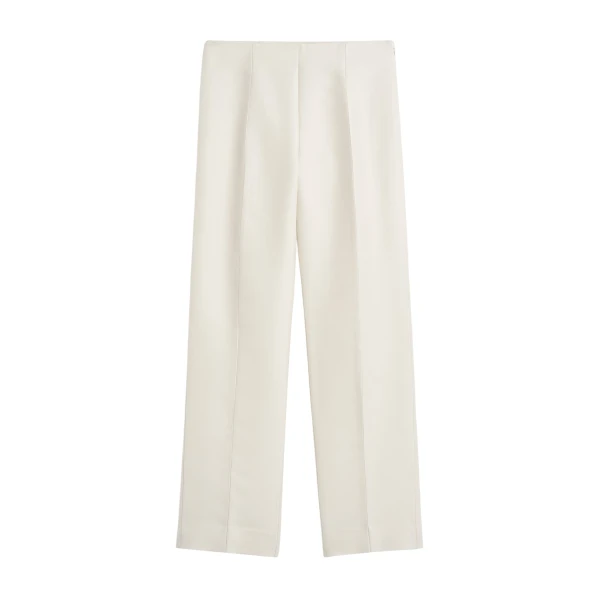 Toteme Slim evening trousers in Ecru