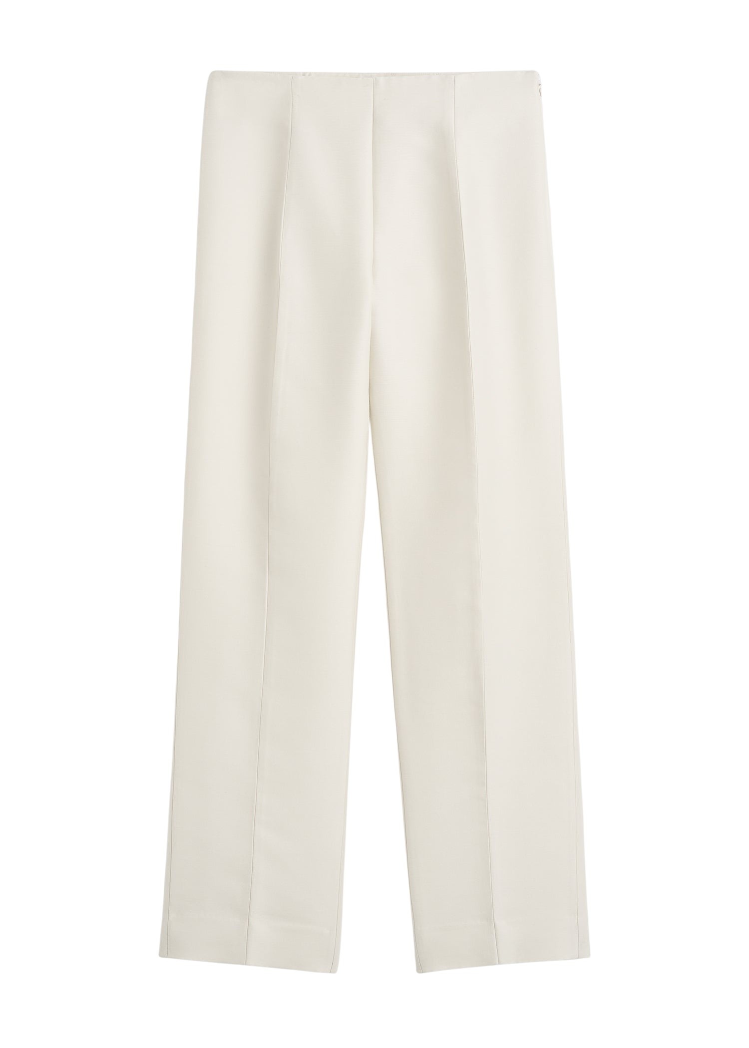 Totême Slim evening trousers in Ecru - Pants - Scandinavian Minimalist Luxury at Luxury Shoes 