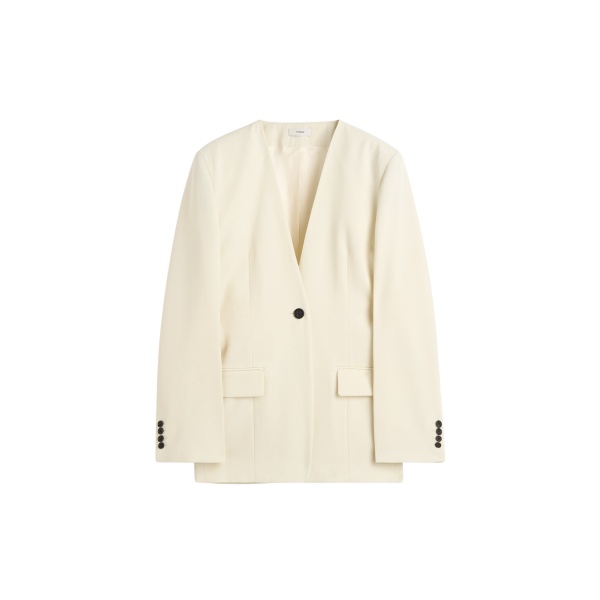 Totême Slouch blazer in Off-white - Jackets - Scandinavian Minimalist Luxury at Luxury Shoes 